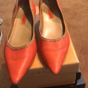 UNISA orange leather shoes